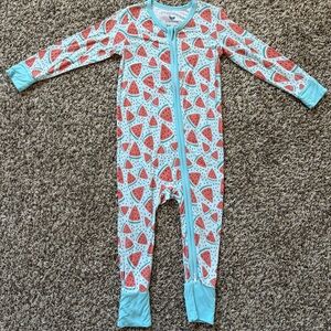 Watermelon Delight Kids Footie Pajamas